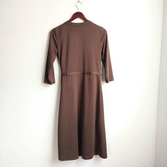 Lapis small brown wrap dress - Picture 5 of 11